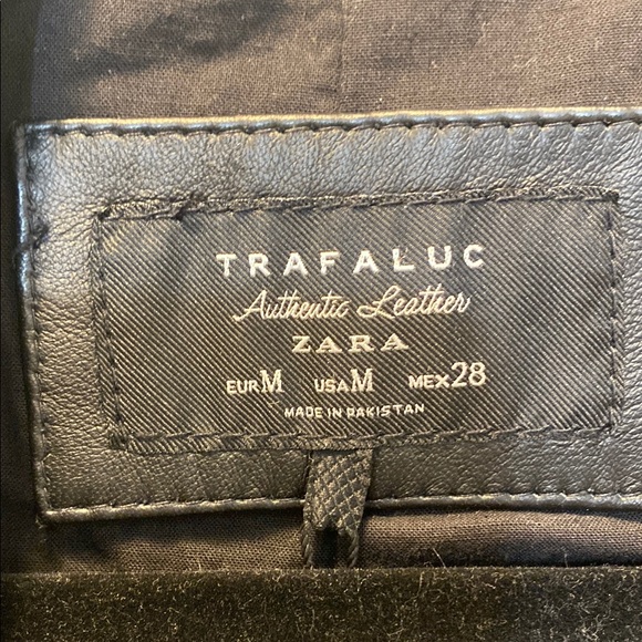 Zara Black Leather Biker Jacket - Picture 4 of 4